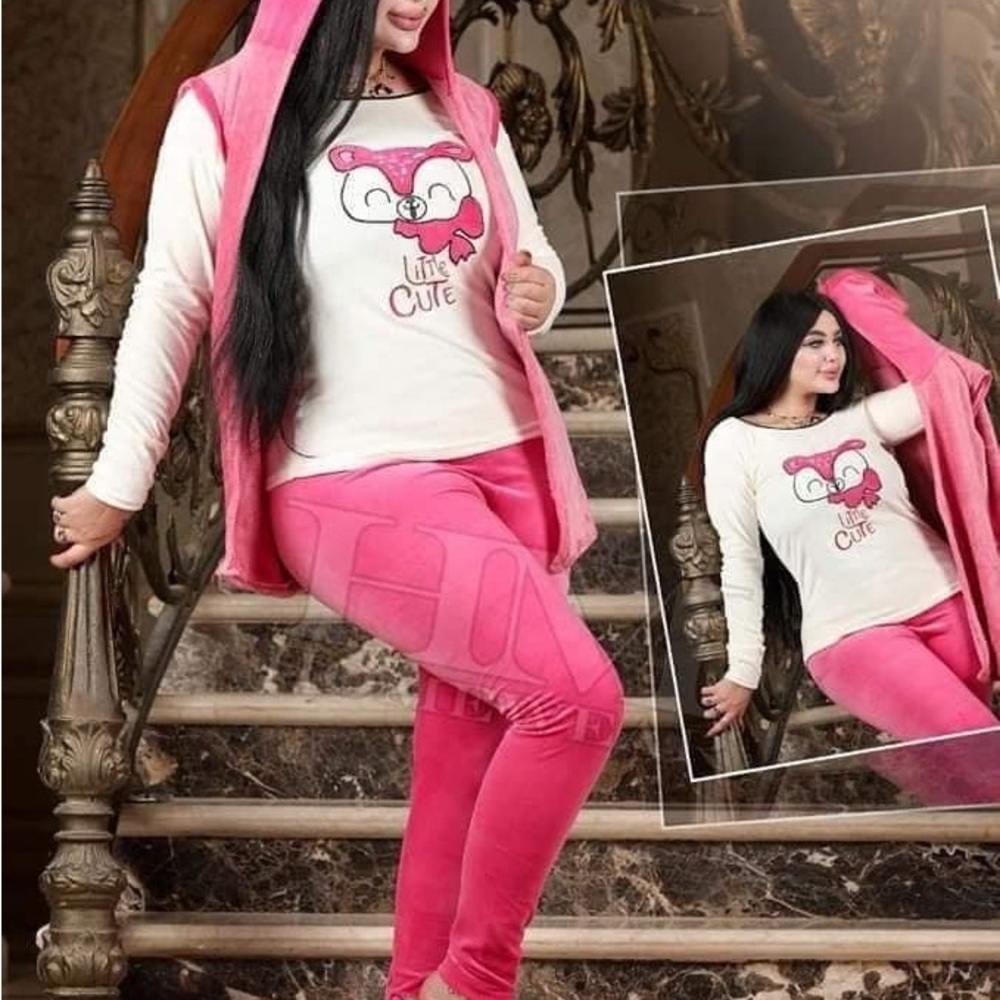 3 piece velvet pajamas.